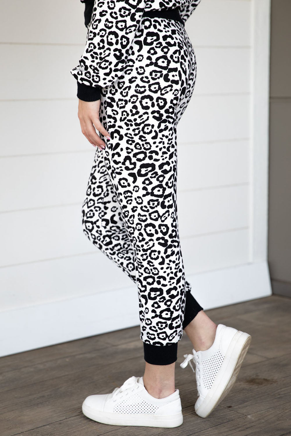 Leopard Print Pullover and Joggers Set