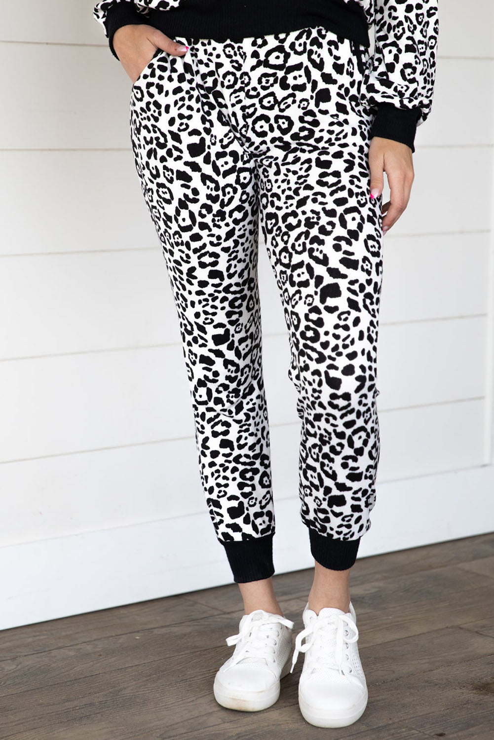 Leopard Print Pullover and Joggers Set