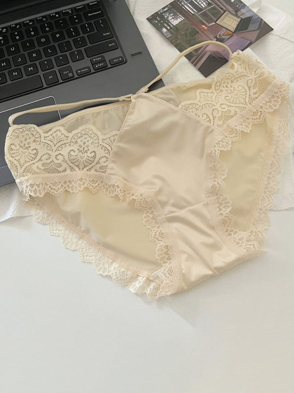 Women's low waist lace sexy seamless panties