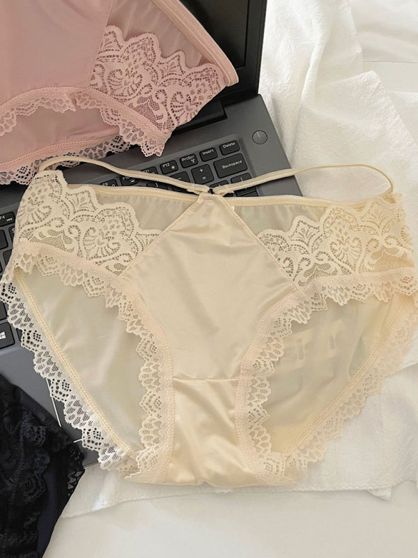 Women's low waist lace sexy seamless panties