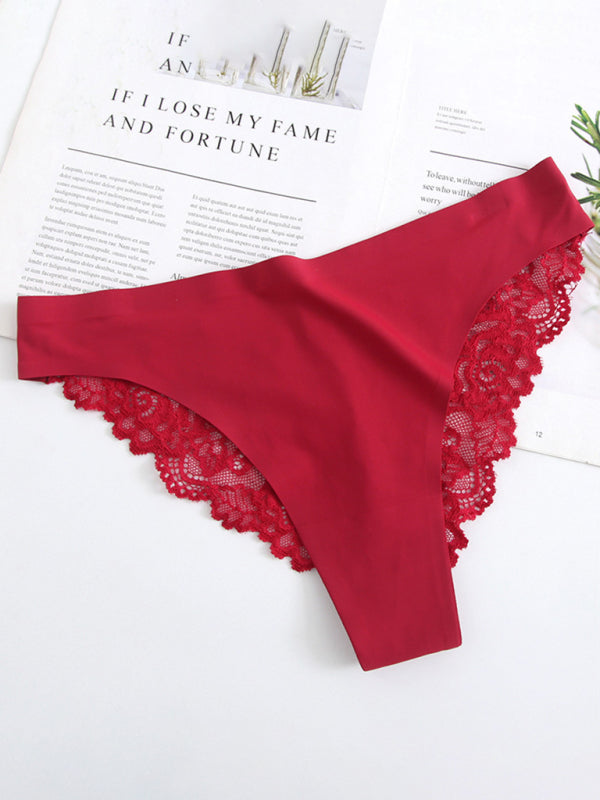 Women's low waist lace sexy seamless panties