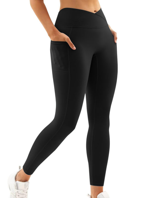 New Women's High Waist Hip Pocket Yoga Pants