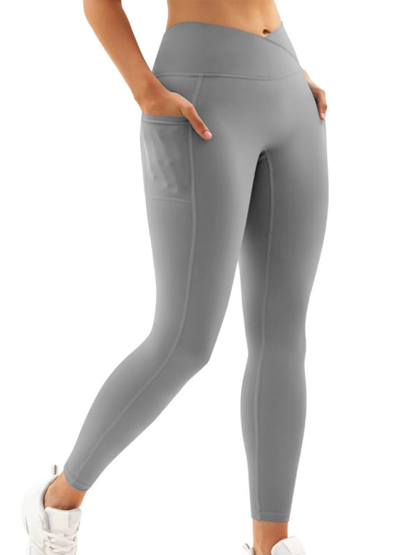 New Women's High Waist Hip Pocket Yoga Pants