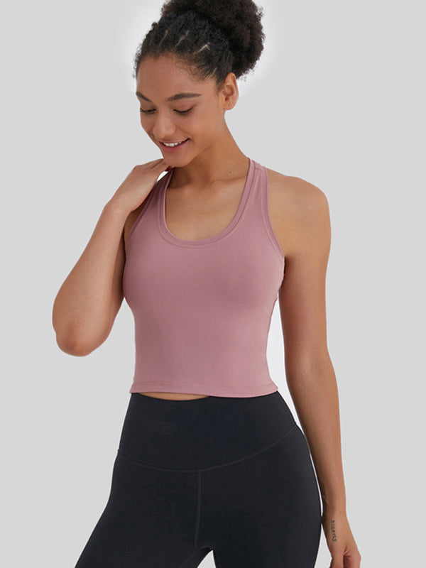 New tight-fitting, high-elastic and beautiful back sports, leisure and versatile yoga vest